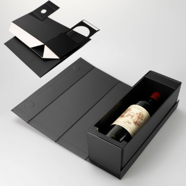 Coffret à vin en carton pliable pour bouteille simple