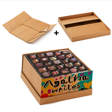 Scatola pieghevole di cioccolato Kraft