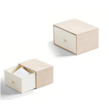 Linen texture paper watch box