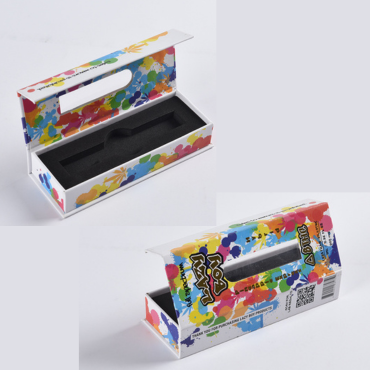 Stiff paperboard watch box with window