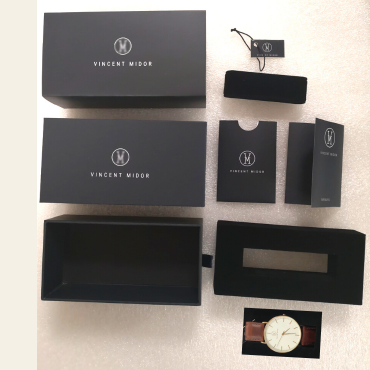 soft touch paper watch packaging set