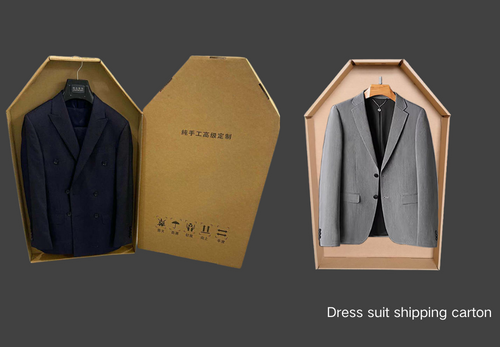 Dress suit shipping carton