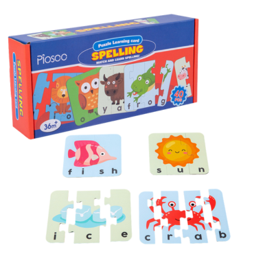 Spelling puzzle card