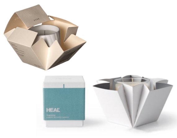 cardpaper foldable candle package