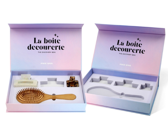 Boîte d'emballage personnalisée pour peignes et produits capillaires