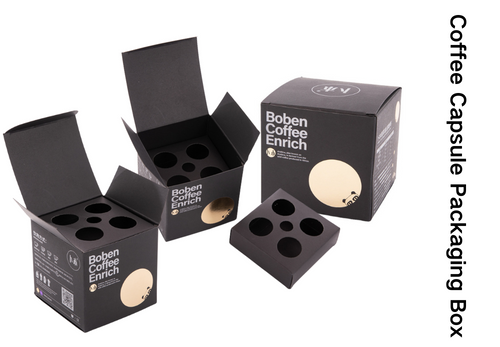 gold stamp logo coffee capsule box