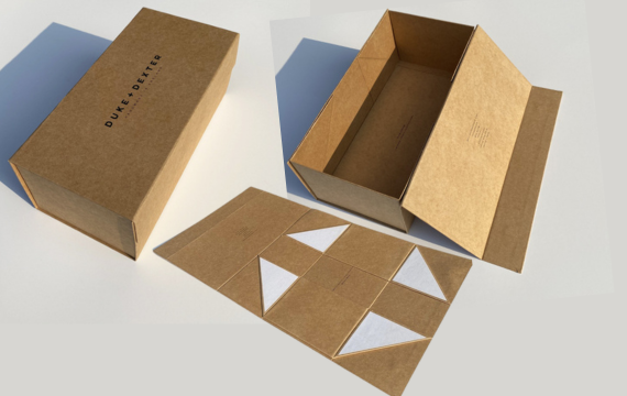 sustainable Kraft foldable rigid packaging