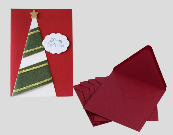 Carte de Noël et enveloppes