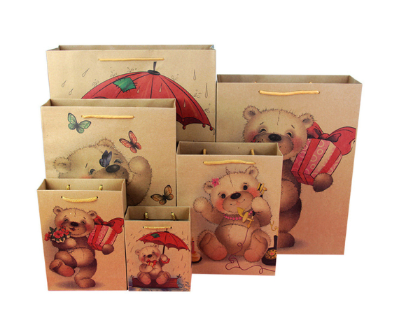 cartoon kraft paper bags