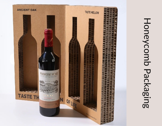 honeycomb protector wine delivery packaging