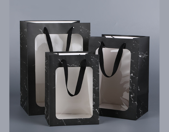 window paper shopping bags