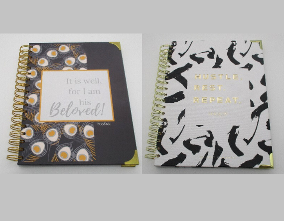 Coffret cadeau de planificateur de gratitude quotidien imprimé personnalisé Libretas Agenda Cahiers Journal Notebook avec spirale