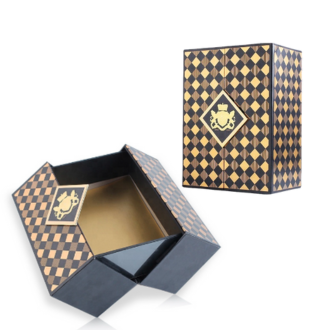 double doors opposite open whisky packaging box