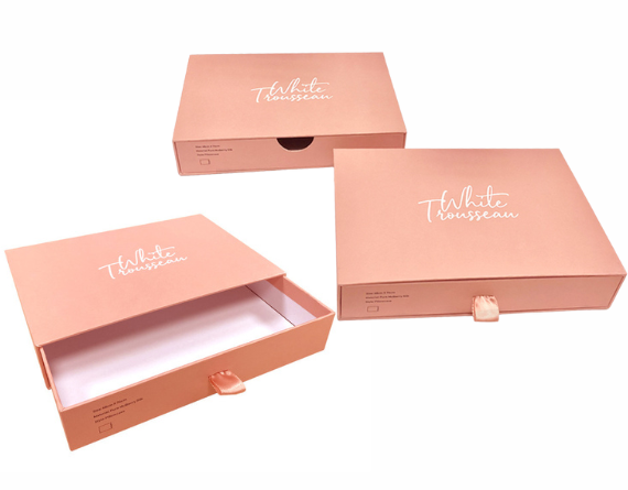 dress packaging pink drawer box