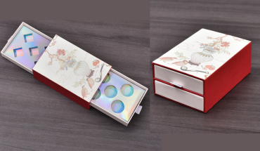 two layers chocolate candies slide box