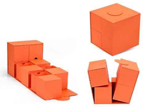 Foldable creative mooncake packaging box