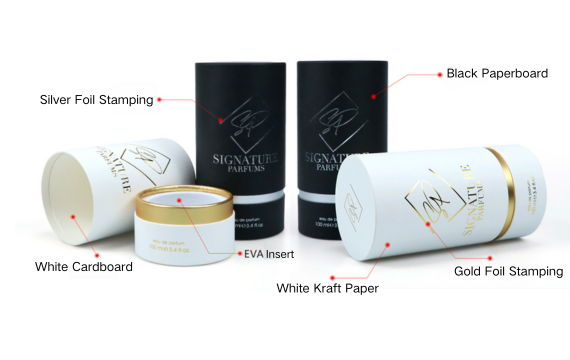 Luxurious Perfume Round Tube Packaging