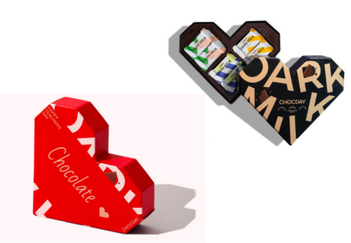 creative heart shape chocolate packaging box