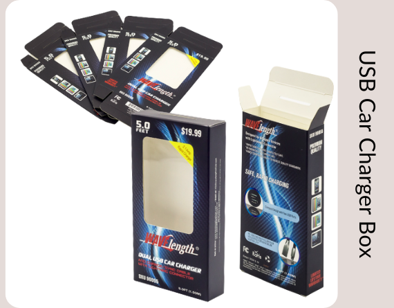 Kotak Pembungkusan Pengecas Kereta USB
