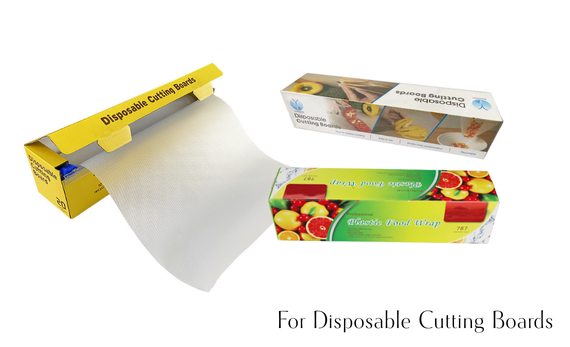 cling wrap aluminium foi boxes with disposable PET cutting board