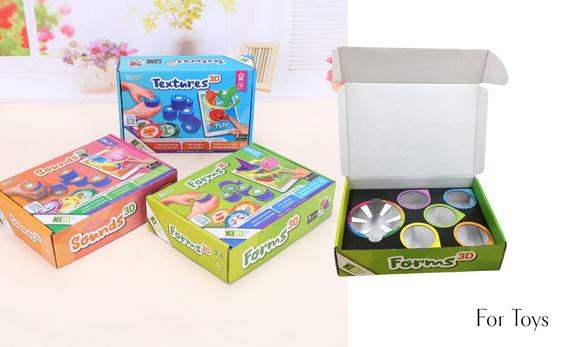 mailer box with cardboard insert for toys