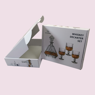 Corrugated Whiskey decanter set mailer box