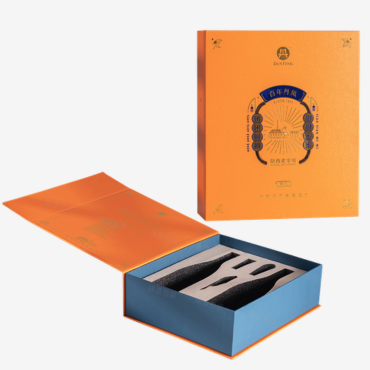 Kotak Wain Berbentuk Buku Tersuai dengan Sisipan Buih untuk Set Corkscrew