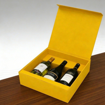 Kotak Wain Tiga Botol Elegan